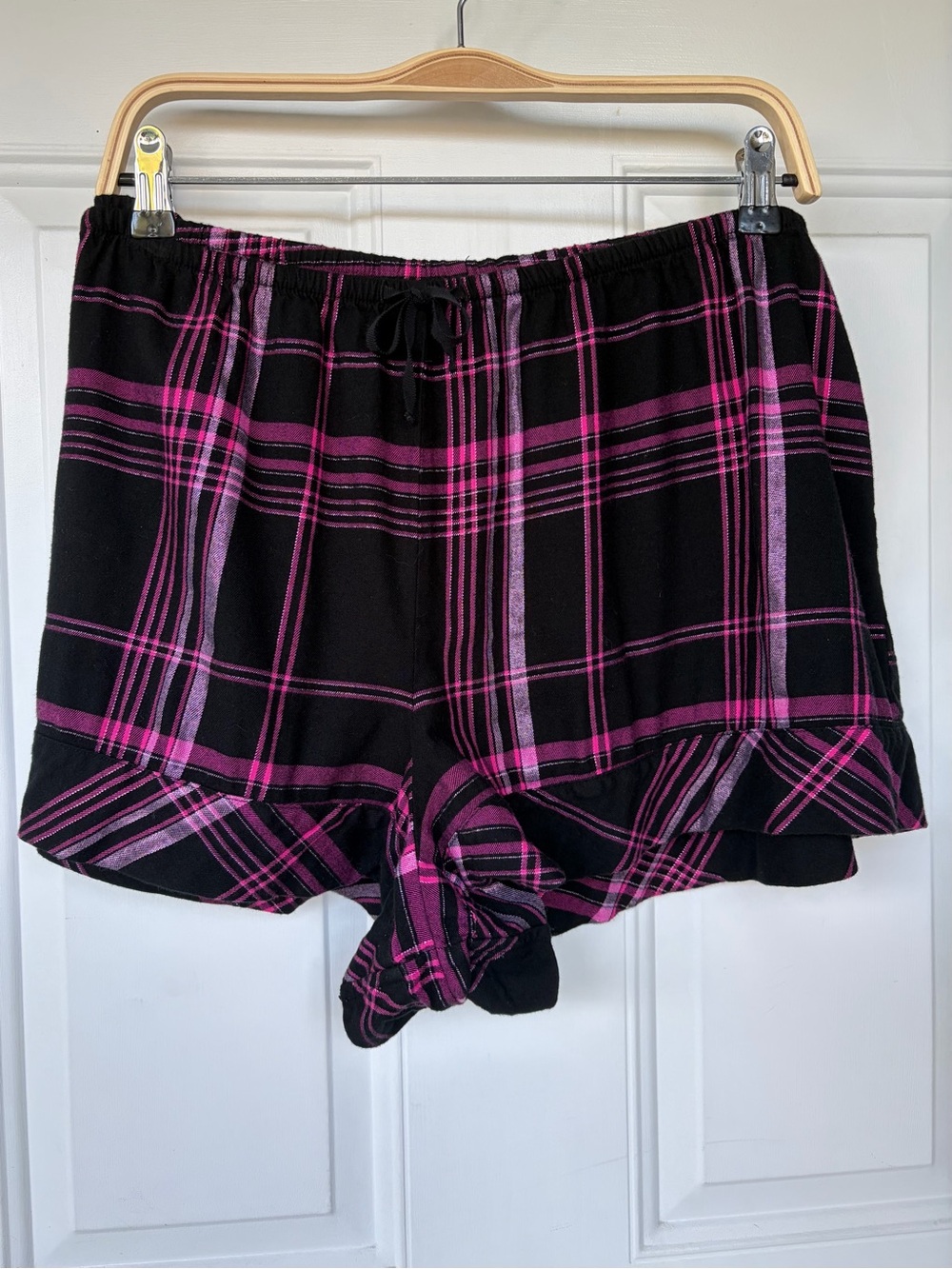 •Victoria’s Secret• Plaid Drawstring Lounge/Pajama Shorts - Size XL